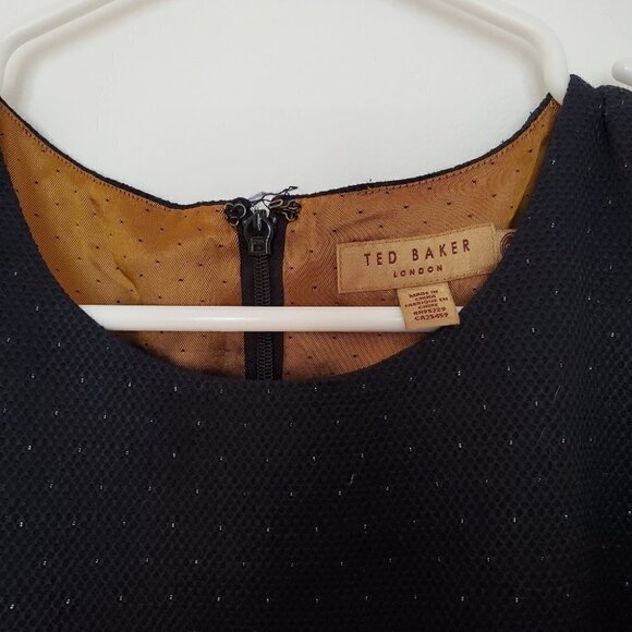 Ted baker London Navy and Gold Zumiad Dress - Picture 6 of 7